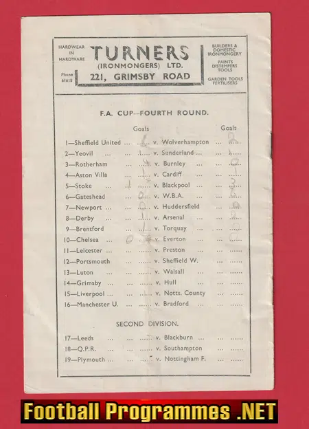 Grimsby Town v Hull City 1949 - FA Cup