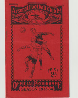 Arsenal v Liverpool 1933 – 1930s Football Programme