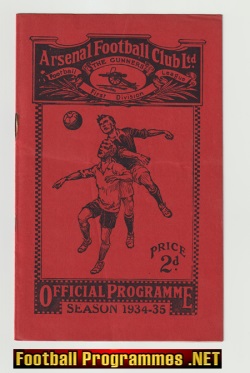 Arsenal v Chelsea 1935 – 1930s Football Programme