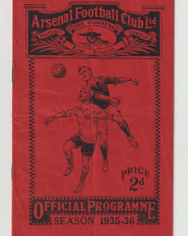Arsenal v Blackburn Rovers 1935 – 1930’s Football Programme