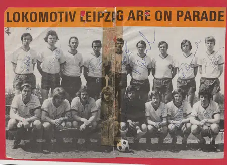 Lokomotiv Leipzig Football Club multi SIGNED Team Picture