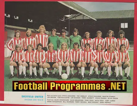 Sheffield United Football Club multi SIGNED Team Picture 1974