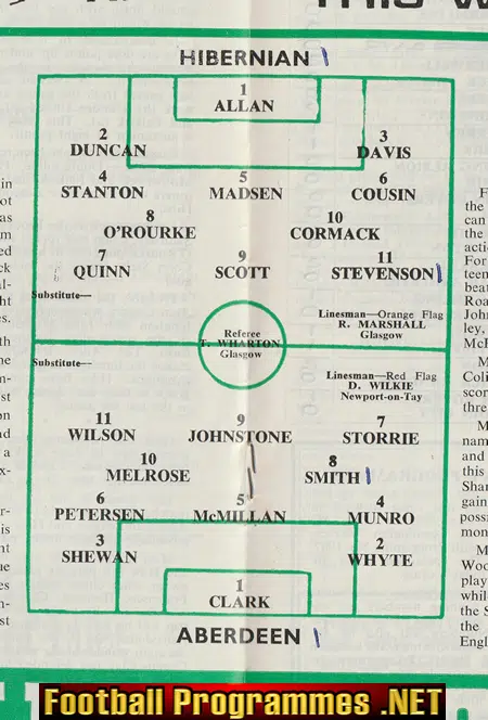 Hibernian Hibs v Aberdeen 1967 - Scottish Programme