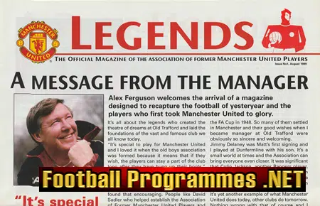 Manchester United Legends Official Magazine 1999 – Issue 1