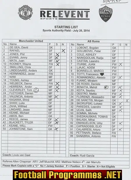 LA Galaxy v Manchester United 2014 - America Tour USA