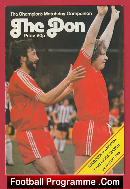 Aberdeen v Arsenal 1980 – Scotland Friendly Match