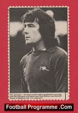 Arsenal Pat Jennings Autograph Signed Picture - football memorabilia
