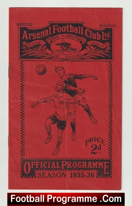Arsenal v Blackburn Rovers 1935 – 1930’s Football Programme