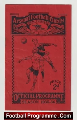 Arsenal v Blackburn Rovers 1935 – 1930’s Football Programme