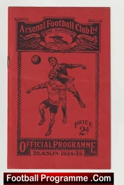 Arsenal v Chelsea 1935 - 1930s Football Programme - football programme