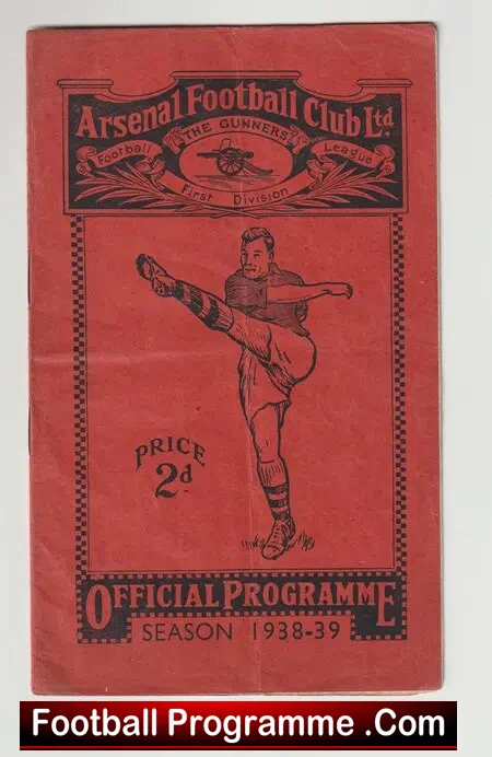 Arsenal v Everton 1938 – 1930’s Football Programme
