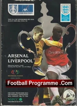 Arsenal v Liverpool 2001 - FA Cup Final Multi Autographed SIGNED - football programme