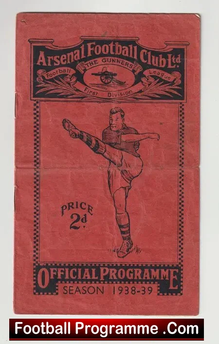 Arsenal v Tottenham 1939 – 1930’s Football Programme