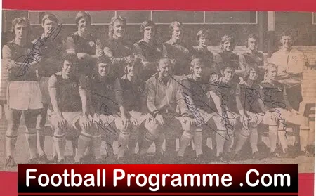 Aston Villa Football Club multi SIGNED Team Picture 1970’s