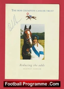 Bob Champion Signed Autograph Cancer Trust Horse Racing Jockey