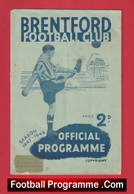 Brentford v Plymouth Argyle 1948 – Multi Autographed SIGNED