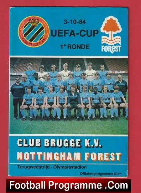 Brugge KV v Nottingham Forest 1984 – UEFA Cup Belgium