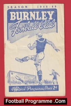 Burnley v Manchester United 1949 – 40s Football Programme