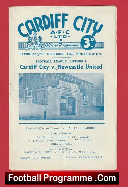 Cardiff City v Newcastle United 1952