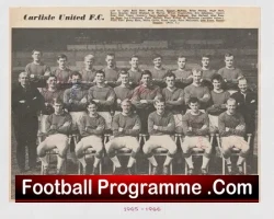 Carlisle United Football Club multi SIGNED Team Picture 1965 - football memorabilia