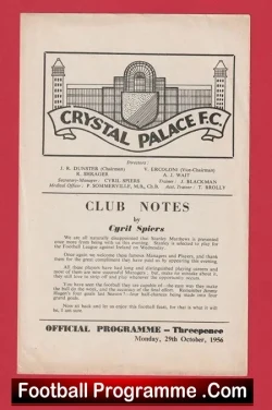 Crystal Palace v International Managers XI 1956 – Bill Shankly