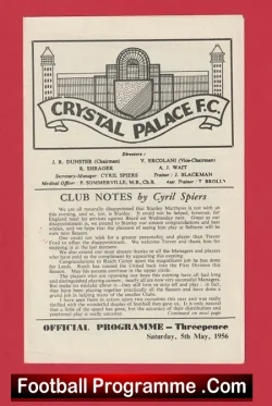 Crystal Palace v International Managers XI 1956 – Bill Shankly