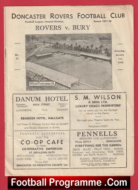 Doncaster Rovers v Bury 1948 – 1940s