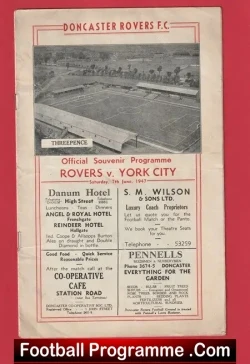 Doncaster Rovers v York City 1947 – 1940s Programme