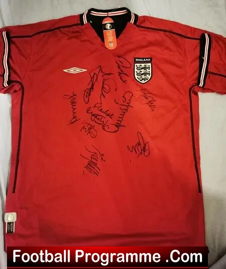 England Football Shirt Autographed Multi SIGNED Legends GENUINE