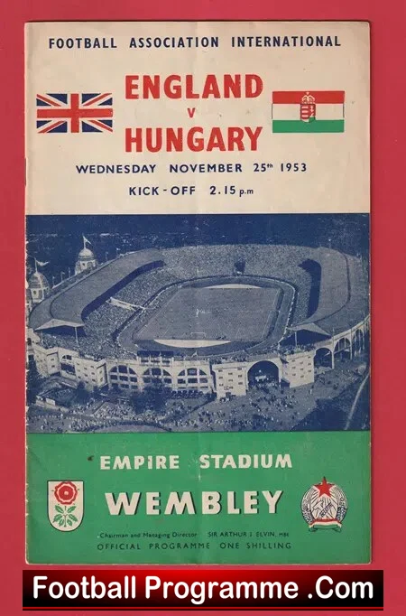 England v Hungary 1953 – THE Famous Match at Wembley