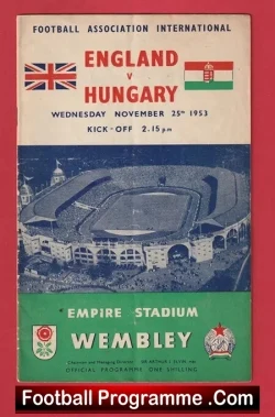 England v Hungary 1953 – THE Famous Match at Wembley