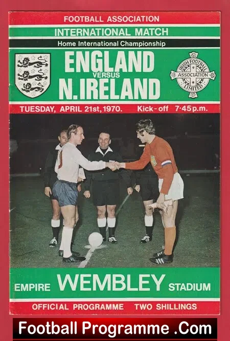 England v Northern Ireland 1970 – 100th Cap Bobby Charlton