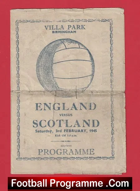 England v Scotland 1945 – Villa Park Birmingham