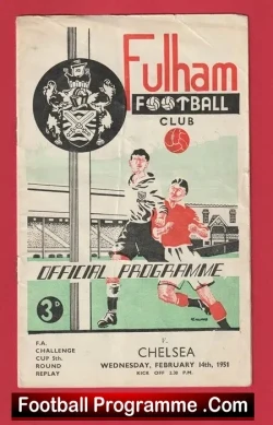 Fulham v Chelsea 1951 - 50's Programme - football programme