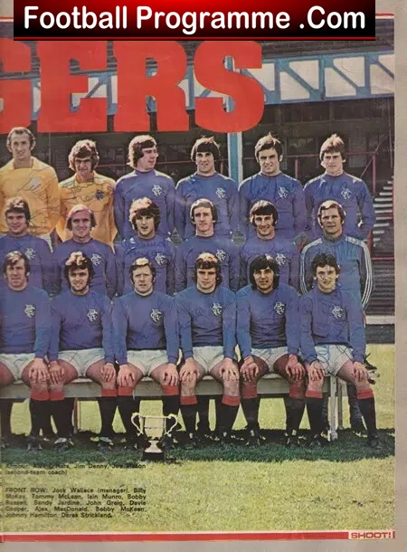 Glasgow Rangers Football Club Multi Autographed Signed Poster
