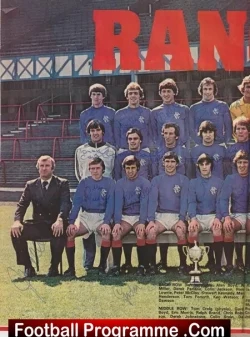 Glasgow Rangers Football Club Multi Autographed Signed Poster - football programme