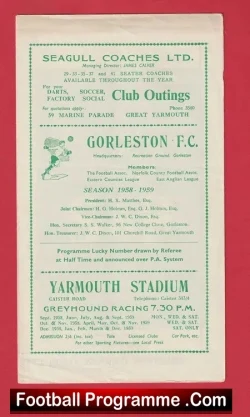 Gorleston v Great Yarmouth 1958