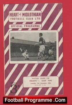 Heart Of Midlothian v East Fife 1955 - football programme