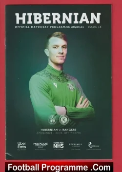 Hibernians Hibs v Glasgow Rangers 2021 - football programme