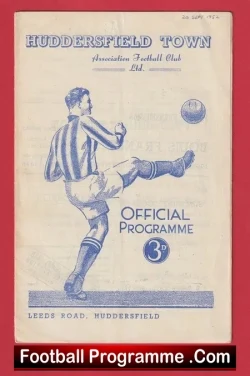 Huddersfield Town v Hull City 1952 - 1950's - football programme