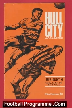 Hull City v Sofia Select X1 1966 - Friendly Game - football programme