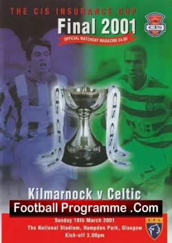 Kilmarnock v Glasgow Celtic 2001 - Cup Final Scotland - football programme