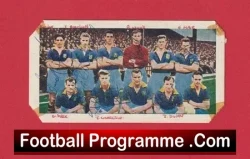 Leeds United Football Club Multi Signed Bubble Gum Card 1957 - football programme