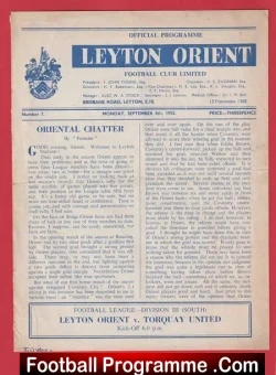 Leyton Orient v Torquay United 1952