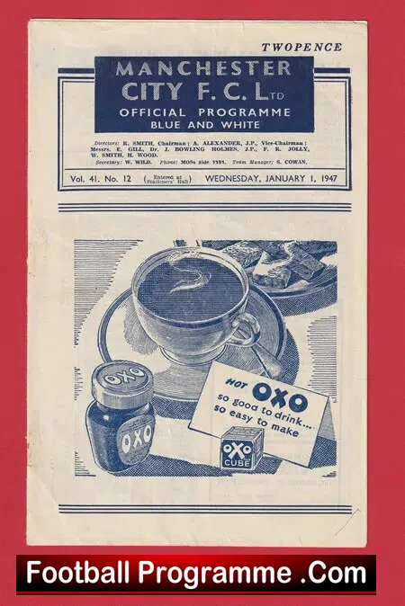 Manchester City v Fulham 1947 - 1940's