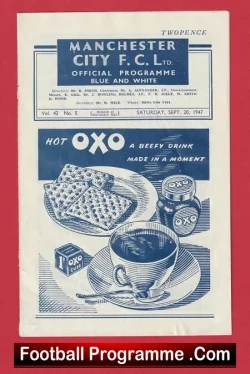 Manchester City v Manchester United 1947 – 1940s Man Utd