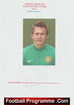 Manchester United Tomasz Kuszczak Signed Autograph 2000s - football programme