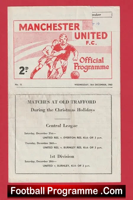 Manchester United v Barrow 1963 – George Best Youth Man Utd