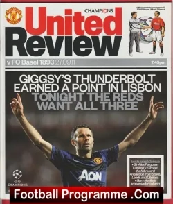 Manchester United v Basel 2011 - football programme