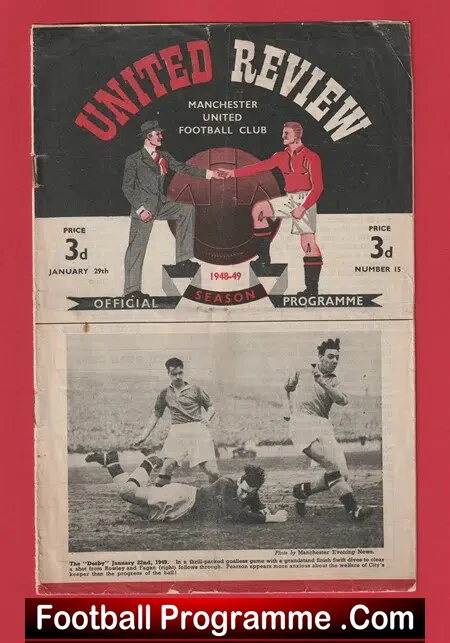 Manchester United v Bradford Park Avenue 1949 – 1940’s Man Utd